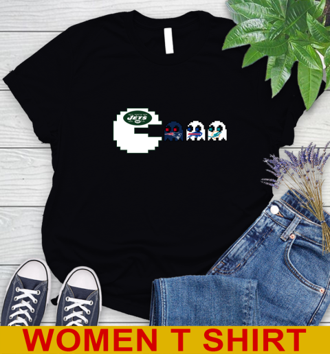 New York Jets NFL Football Pac Man Champion Women's T-Shirt 2