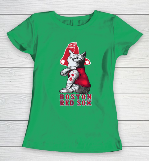MLB Baseball My Cat Loves Boston Red Sox Women's T-Shirt 5