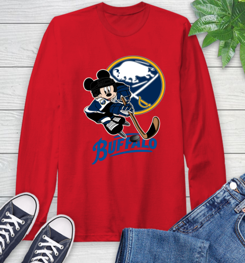 NHL Buffalo Sabres Mickey Mouse Disney Hockey T Shirt Long Sleeve T-Shirt 10