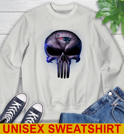 New England Patriots NFL Football Punisher Skull Sports Sweatshirt 5