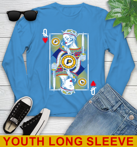 NBA Basketball Indiana Pacers The Queen Of Hearts Card Shirt Youth Long Sleeve 8