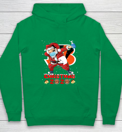 Cincinnati Bengals Funny Santa Claus Dabbing Christmas 2020 NFL Youth Hoodie 4