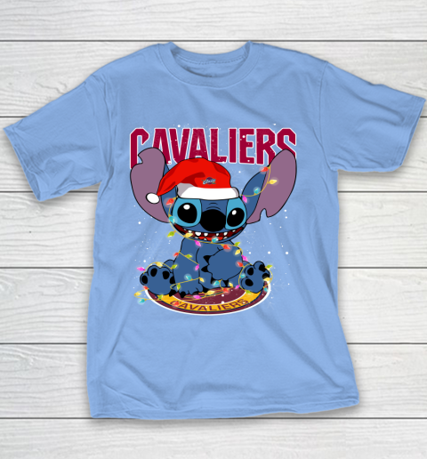 Cleveland Cavaliers NBA noel stitch Basketball Christmas Youth T-Shirt 7