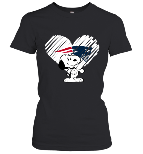 I Love New England Patriots Snoopy In My Heart NFL Women's T-Shirt