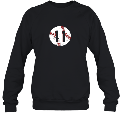 Vintage Baseball Number 11 Shirt Cool Softball Mom Gift Sweatshirt