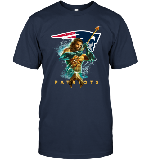 NFL New England Patriots Aquaman DC Football Sports 6V7nmmRzAAC classic t shirt 2 95 151514 front navy