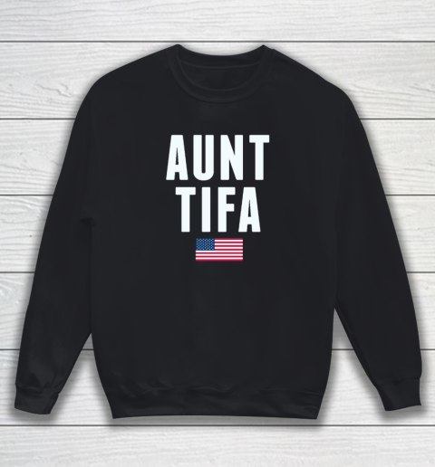 Aunt Tifa American Flag T Shirt Sweatshirt
