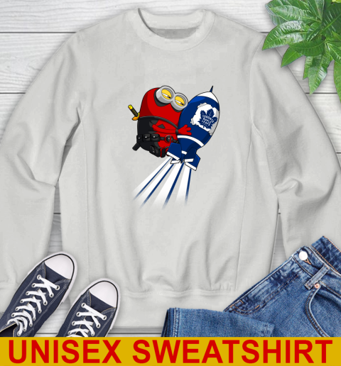 NHL Hockey Toronto Maple Leafs Deadpool Minion Marvel Shirt Sweatshirt 5