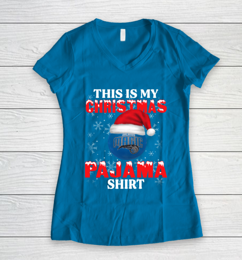 Orlando Magic This Is My Christmas Pajama Shirt NBA Women's V-Neck T-Shirt 5