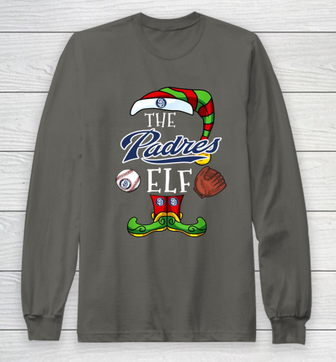 San Diego Padres Christmas ELF Funny MLB Long Sleeve T-Shirt 5