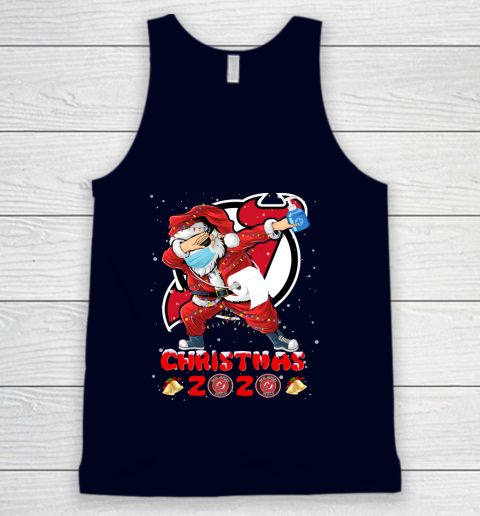 New Jersey Devils Funny Santa Claus Dabbing Christmas 2020 NHL Tank Top 2