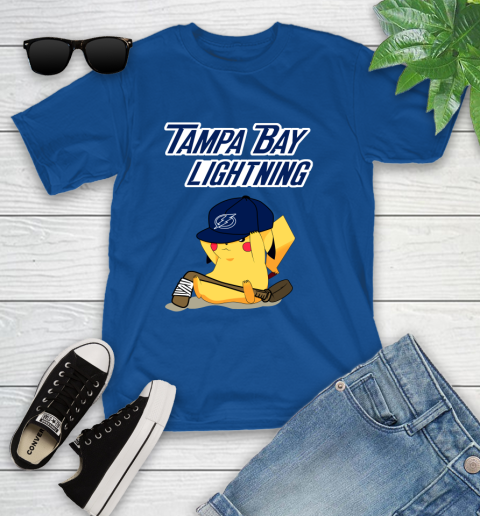 NHL Pikachu Hockey Sports Tampa Bay Lightning Youth T-Shirt 9