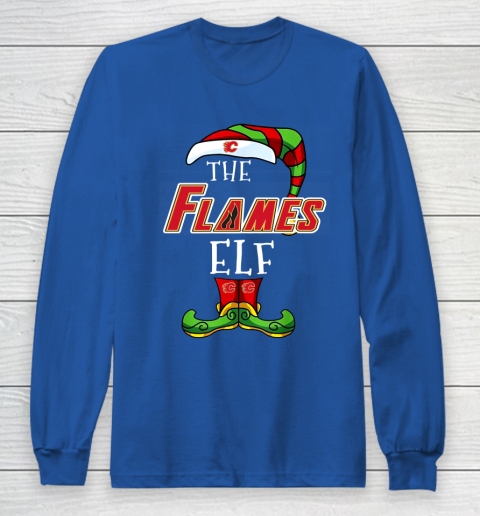 Calgary Flames Christmas ELF Funny NHL Long Sleeve T-Shirt 6