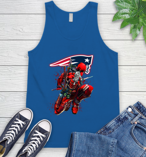 NFL Deadpool Marvel Comics Sports Football New England Patriots Tank Top 5
