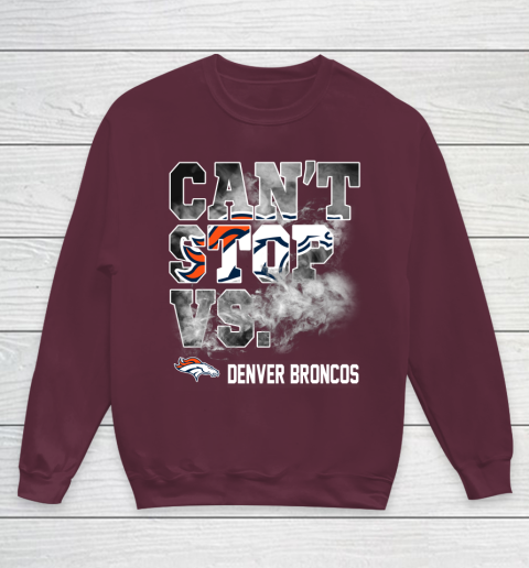 NFL Denver Broncos Can't Stop Vs Youth Sweatshirt 5 NFL Denver Broncos Can't Stop Vs Youth Sweatshirt - Image 5