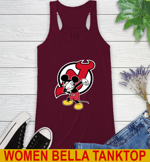 New Jersey Devils NHL Hockey Dabbing Mickey Disney Sports Racerback Tank 4 New Jersey Devils NHL Hockey Dabbing Mickey Disney Sports Racerback Tank - Image 4
