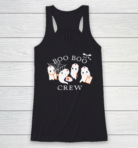 Boo Boo Crew Funny Nurse Halloween Cute Ghost Costume Racerback Tank