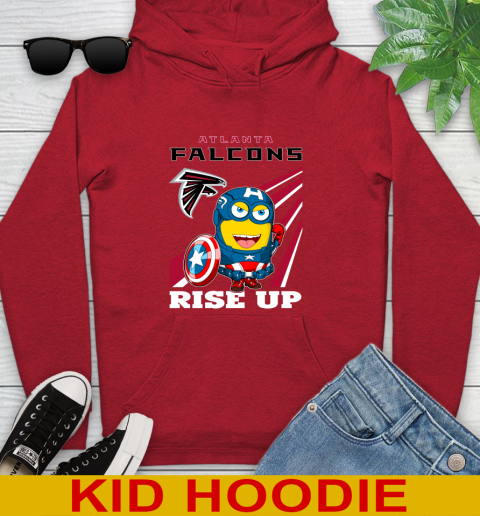 NFL Football Atlanta Falcons Captain America Marvel Avengers Minion Shirt Youth Hoodie 11