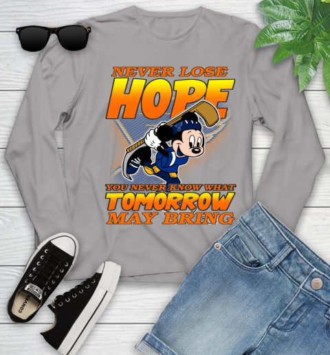 St.Louis Blues NHL Hockey ootball Mickey Disney Never Lose Hope Youth Long Sleeve 5