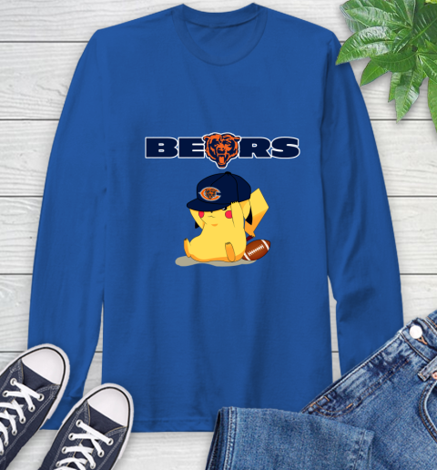 NFL Pikachu Football Sports Chicago Bears Long Sleeve T-Shirt 9