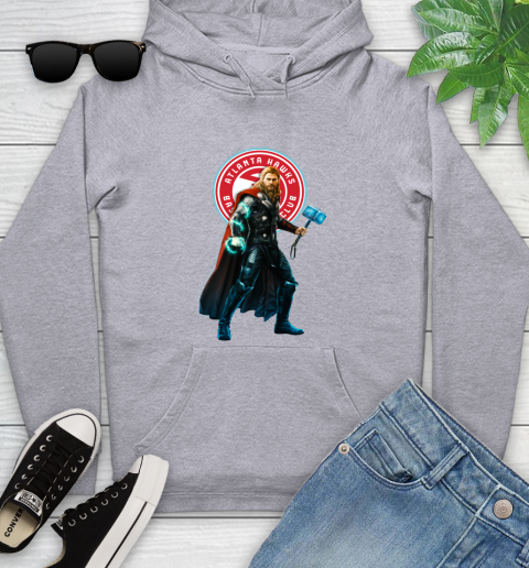 NBA Thor Avengers Endgame Basketball Atlanta Hawks Youth Hoodie 6