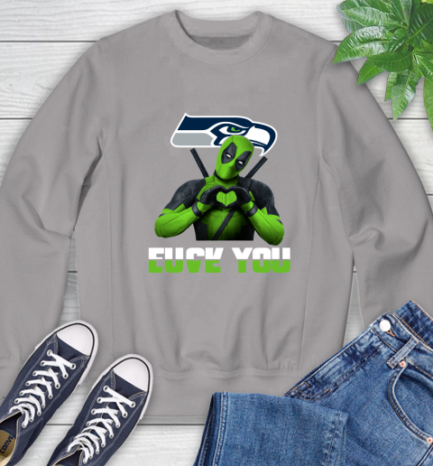 NHL Seattle Seahawks Deadpool Love You Fuck You Football Sports Sweatshirt 5