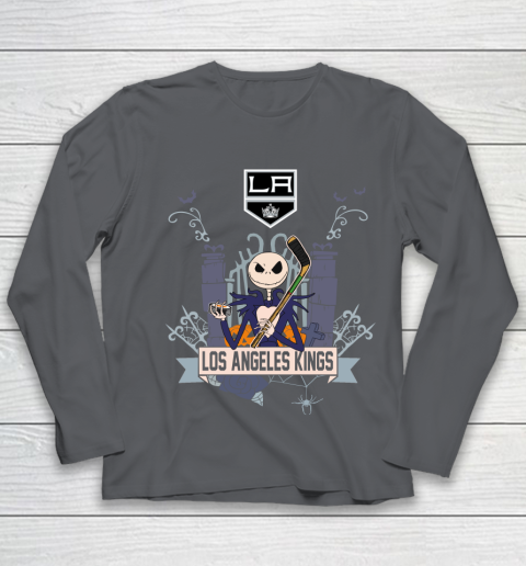 NHL Los Angeles Kings Hockey Jack Skellington Halloween Youth Long Sleeve 6