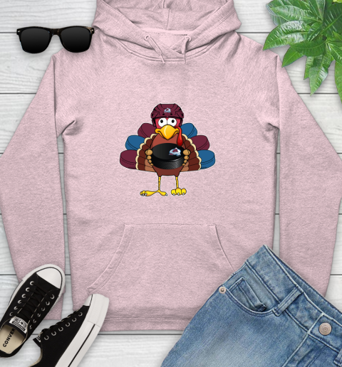 Colorado Avalanche Turkey Thanksgiving Day Youth Hoodie 10