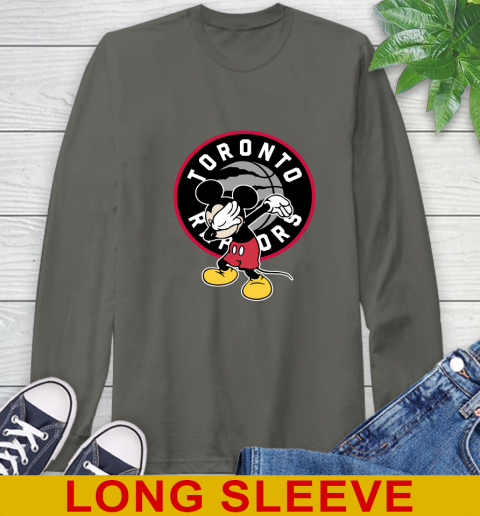Toronto Raptors NBA Basketball Dabbing Mickey Disney Sports Long Sleeve T-Shirt 8