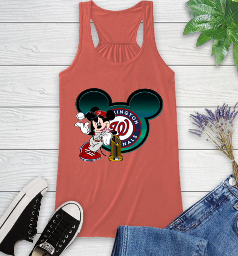 MLB Washington Nationals The Commissioner's Trophy Mickey Mouse Disney Racerback Tank 4