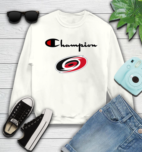 NHL Hockey Carolina Hurricanes Champion Shirt Youth Sweatshirt