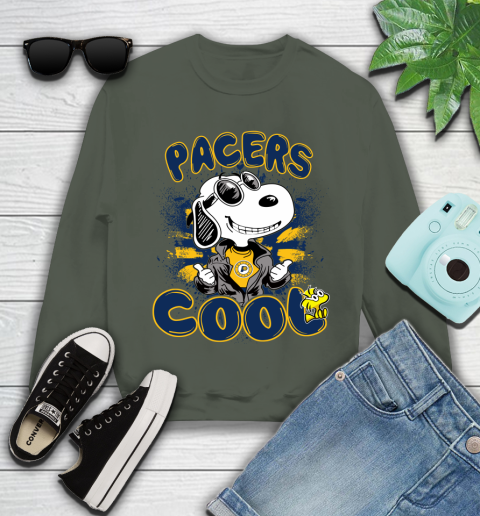 NBA Basketball Indiana Pacers Cool Snoopy Shirt Youth Sweatshirt - Image 8