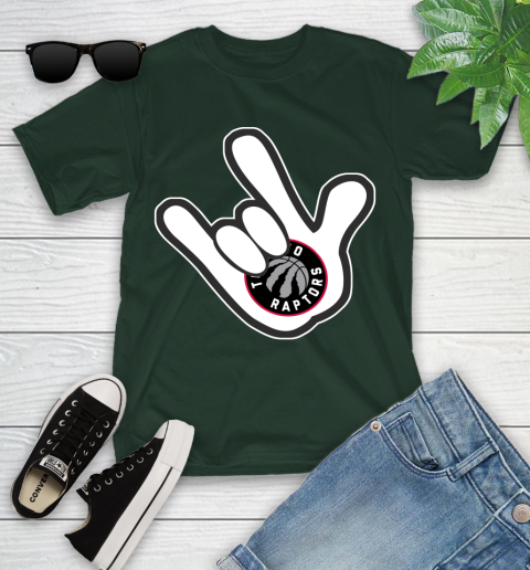 Toronto Raptors NBA Basketball Mickey Rock Hand Disney Youth T-Shirt 5