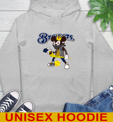 Milwaukee Brewers MLB Baseball Mickey Peace Sign Sports Hoodie 6