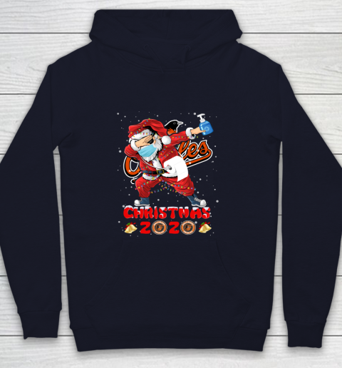 Baltimore Orioles Funny Santa Claus Dabbing Christmas 2020 MLB Youth Hoodie 2