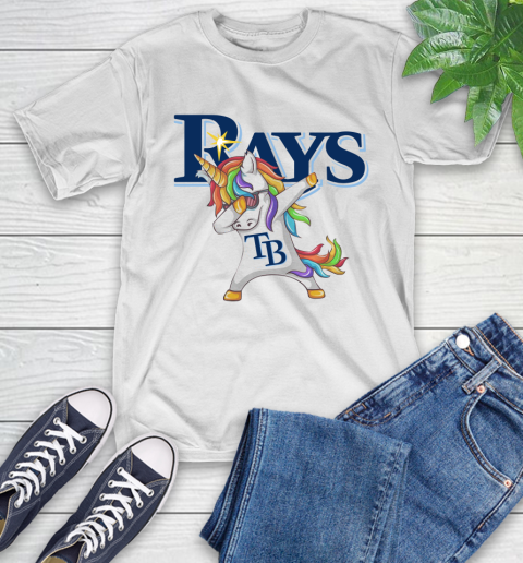 Tampa Bay Rays MLB Baseball Funny Unicorn Dabbing Sports T-Shirt