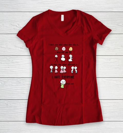 I Hate Everyone Women's V-Neck T-Shirt 5