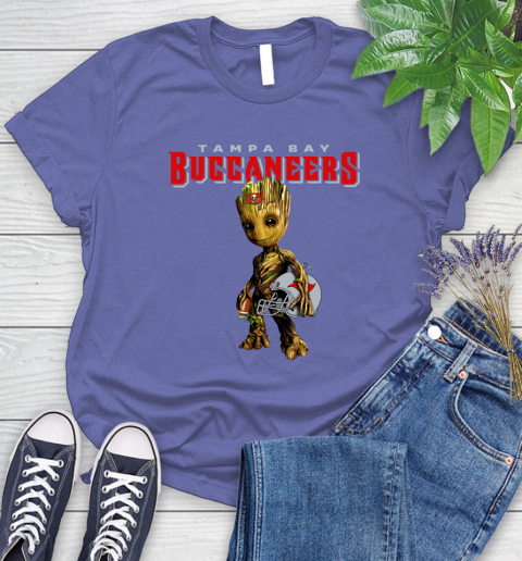 Tampa Bay Buccaneers NFL Football Groot Marvel Guardians Of The Galaxy Women's T-Shirt 11
