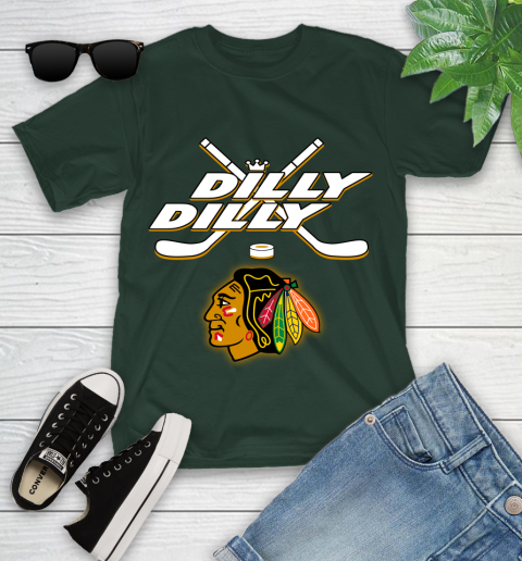 NHL Chicago Blackhawks Dilly Dilly Hockey Sports Youth T-Shirt 5