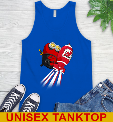 NHL Hockey New Jersey Devils Deadpool Minion Marvel Shirt Tank Top 4
