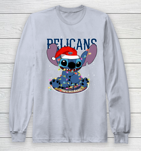 New Orleans Pelicans NBA noel stitch Basketball Christmas Long Sleeve T-Shirt 4