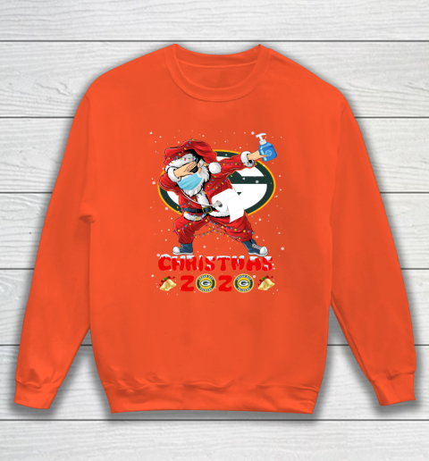 Green Bay Packers Funny Santa Claus Dabbing Christmas 2020 NFL Sweatshirt 3