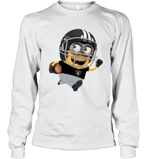 NFL Oakland Raiders Minions Disney Football Sports TXtPOXlAC3y long sleeve tee 14 95 151514 front white