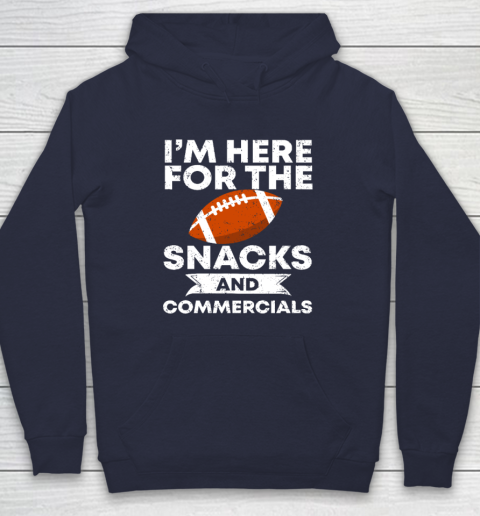 Snacks And Commercials Funny Football Bowl Hoodie 2