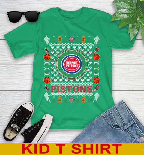 Detroit Pistons Merry Christmas NBA Basketball Loyal Fan Youth T-Shirt 7