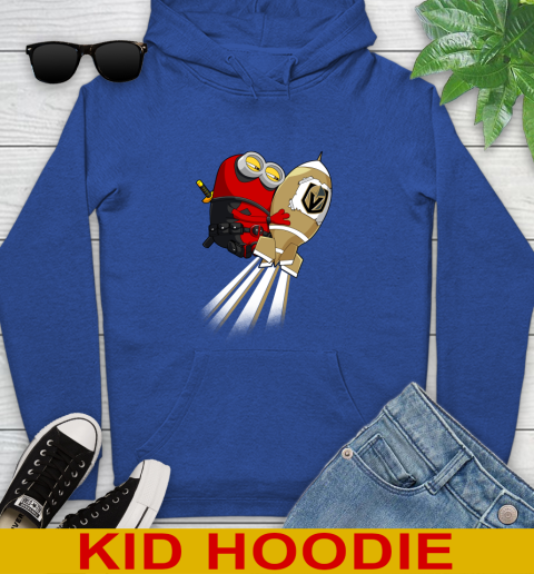 NHL Hockey Vegas Golden Knights Deadpool Minion Marvel Shirt Youth Hoodie 10