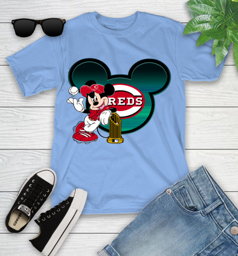 MLB Cincinnati Reds The Commissioner's Trophy Mickey Mouse Disney Youth T-Shirt 11