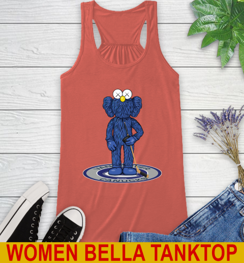 NHL Hockey Vancouver Canucks Kaws Bff Blue Figure Shirt Racerback Tank 4