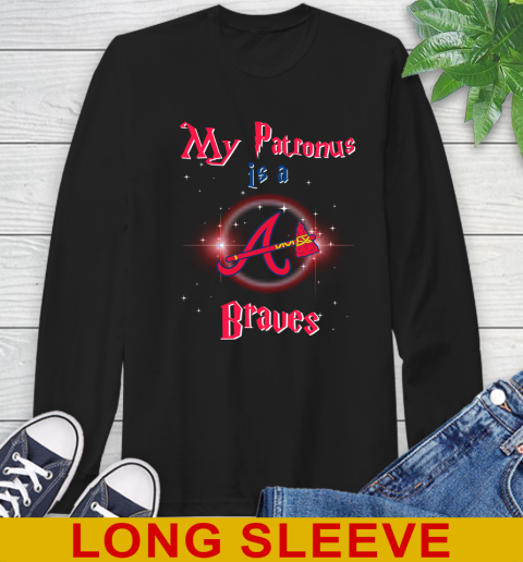 MLB Baseball Harry Potter My Patronus Is A Atlanta Braves Long Sleeve T-Shirt