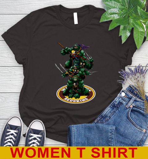NFL Football Washington Redskins Teenage Mutant Ninja Turtles Shirt Women's T-Shirt 8